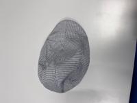 CLOTH CAP blue and white squares pattern
